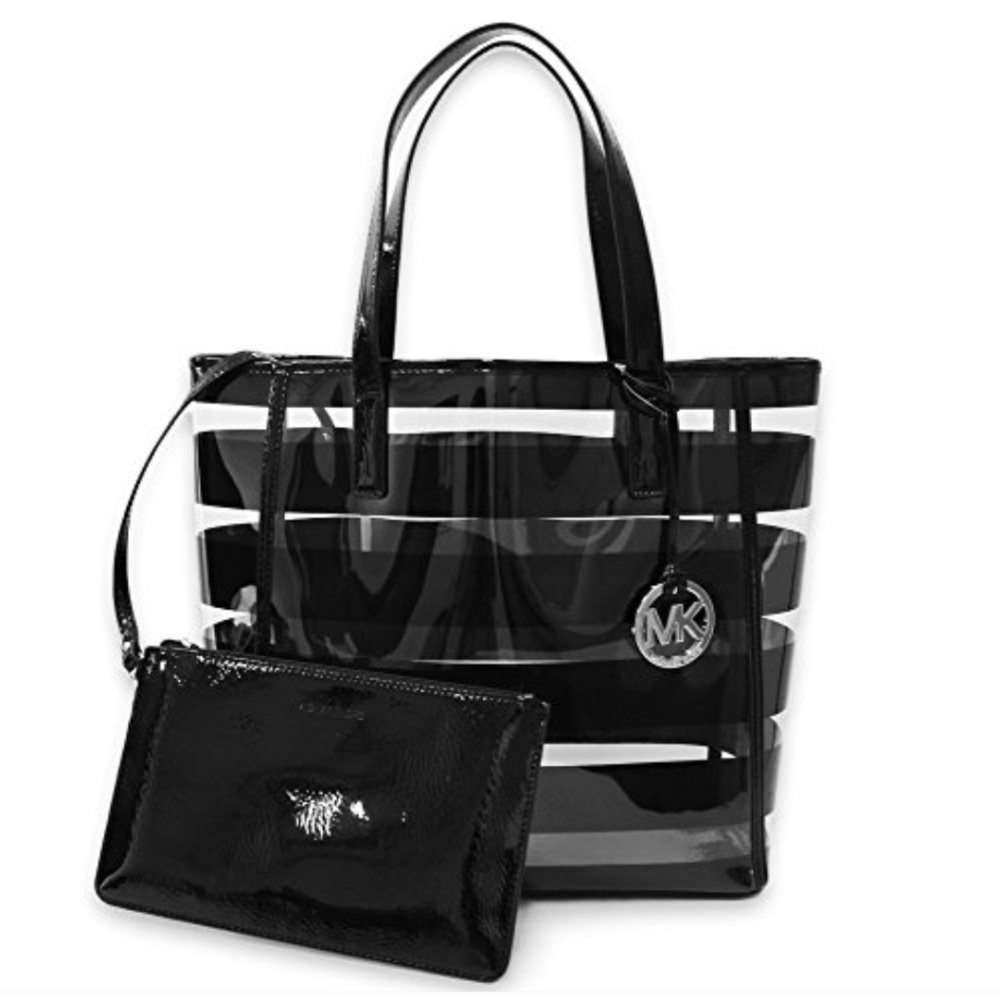 MK Michael Kors Black and Clear Tote